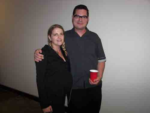 Artist, Mike Steifel and his wife at the opening party @ Crane Arts.