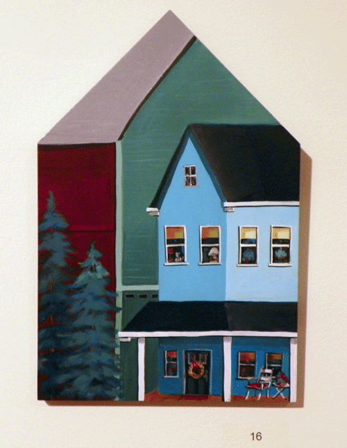 This Is My Home, Blue House and Barn, Susan Hanna Rau, Riverfront Renaissance Center for the Arts, Millville NJ