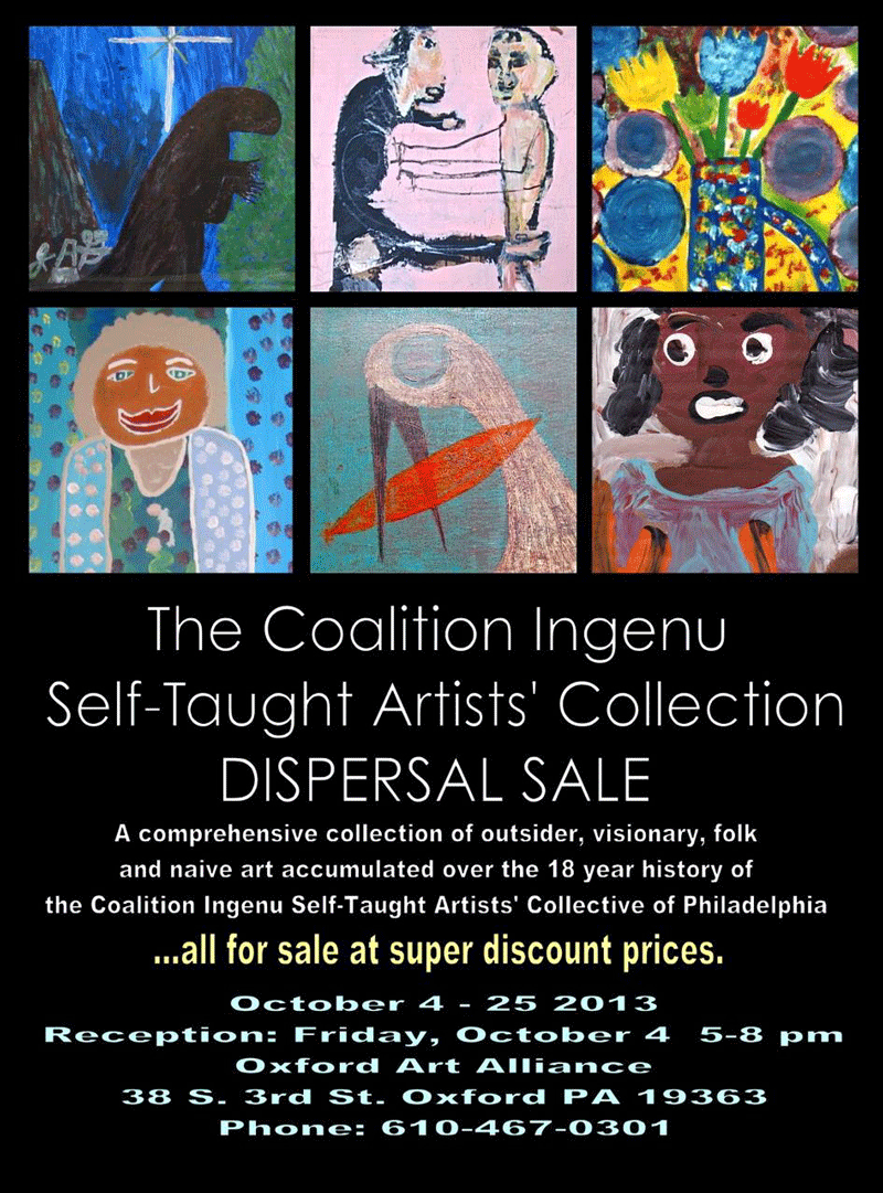 Coalition Ingenu Self Taught Artist's Collection Dispersal Sale, Robert Bullock, DoNArTNeWs Philadelphia Art News Blog